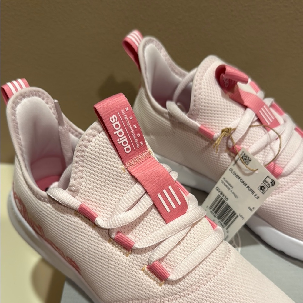 Adidas Cloudfoam Pure 2.0 Women’s Size 7.5 Running Shoes Light Pink - Picture 4 of 12